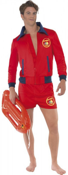 Rotes Rettungsschwimmer Herrenkostüm