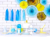 6 Candy Party Pappteller pastellblau 18cm