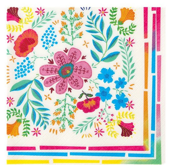 20 Mexican Boho Party Servietten 33cm 3
