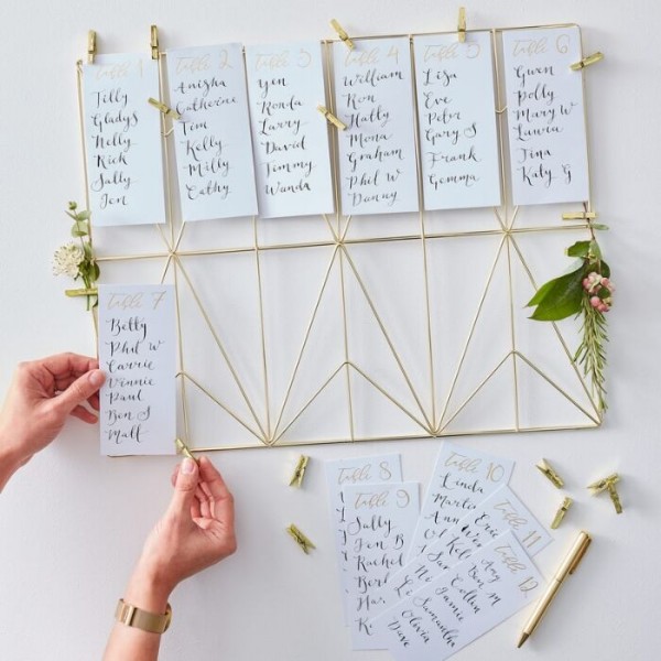 Golden Wedding Tischplaner Set