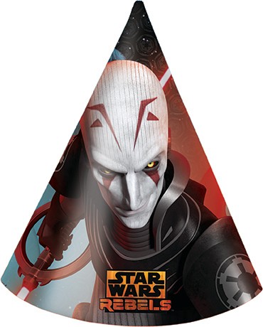 6 Star Wars Rebels Partyhüte 16cm