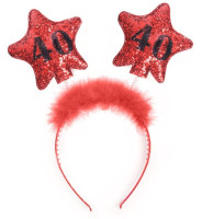 Shiny 40th Birthday Haarreif 13cm