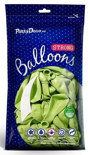 20 Partystar metallic Ballons maigrün 30cm 2