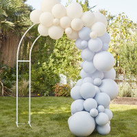 Eco Ballongirlande Blau Weiß