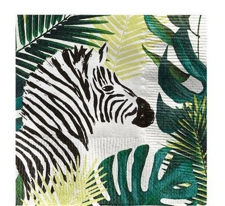 20 Zebra Servietten 25cm