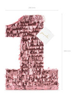 Vorschau: Roségoldene Zahl 1 Zieh-Piñata