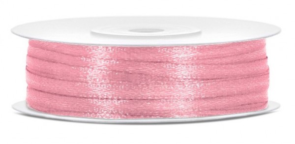 50m Satin Geschenkband hellrosa 3mm breit