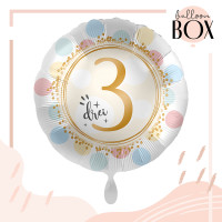 Vorschau: Balloha Geschenkbox DIY Rainbow Dots Drei XL