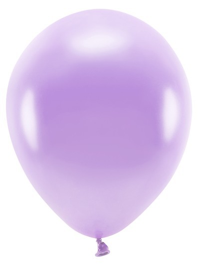 10 Eco metallic Ballons lila 26cm