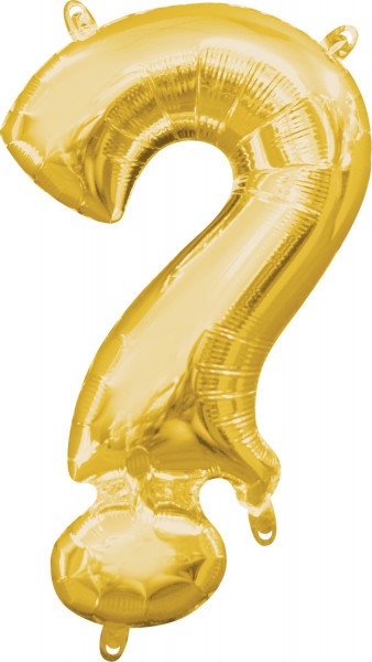 Mini Folienballon Symbol ? gold 35cm