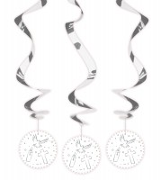 3 Spiral Hängedeko Christliche Symbole