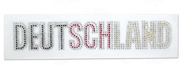 Deutschland Strass-Bügelbild