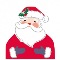 16 Santa Servietten mit Tischkarten