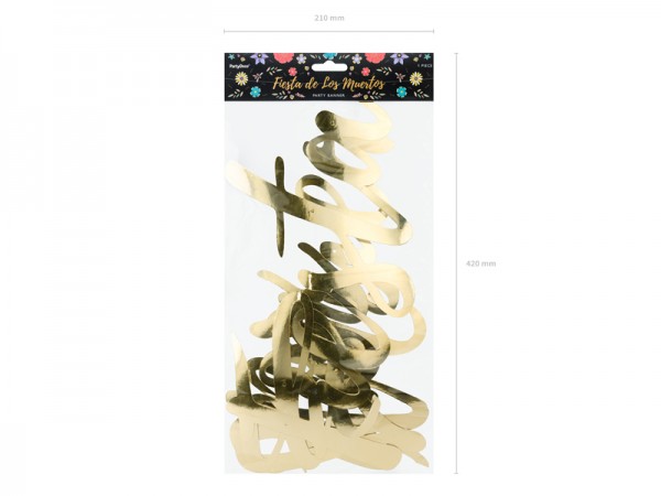 Fest der Toten Girlande gold 1,6m x 22cm 5
