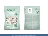 100 Eco metallic Ballons perlweiß 26cm