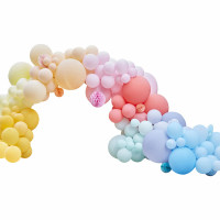 Ballongirlande Honeycomb bunt 200-teilig