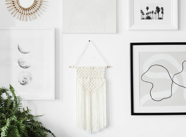 Macrame Boho Hängedeko 30 x 49cm 3