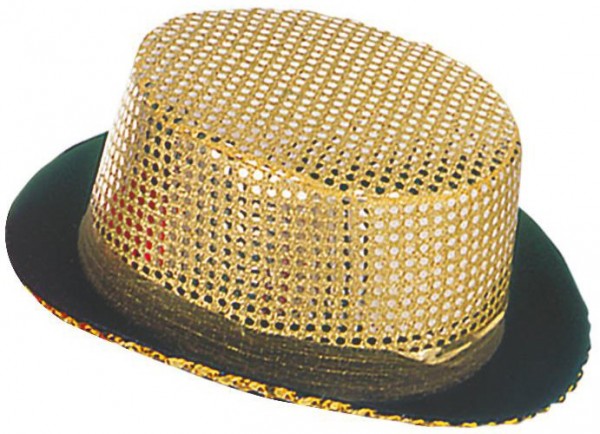 Goldener Pailletten Zylinder