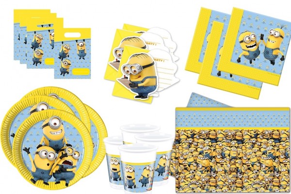 49-teiliges Verrückte Minions Party Set