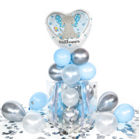 Vorschau: Balloha Geschenkbox DIY Elefant Willkommen Hellblau XL