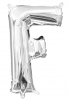 Mini Folienballon Buchstabe F silber 35cm