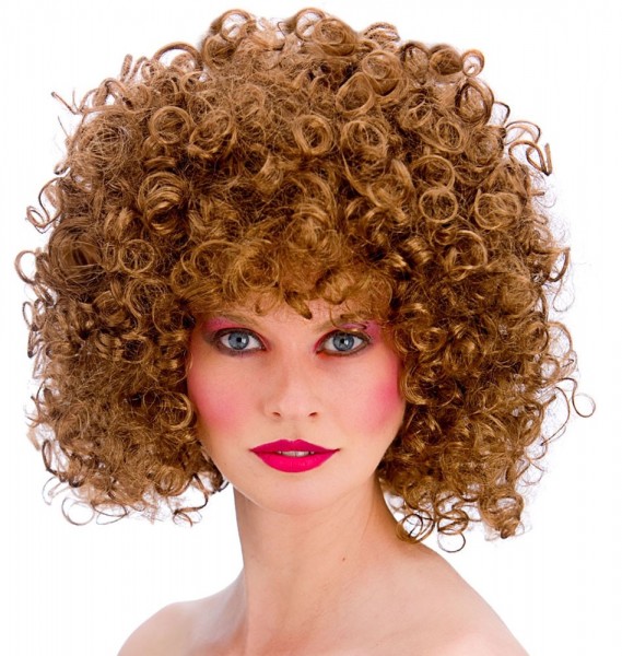 Wilder Lockenkopf Damenperücke Braun
