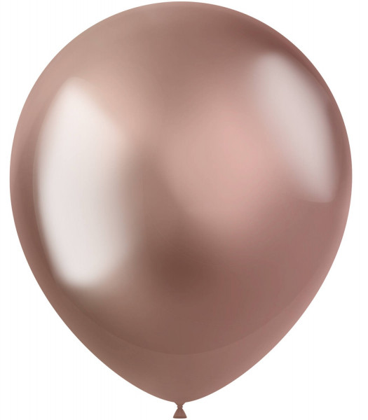 10 Shiny Star Luftballons Roségold 33cm