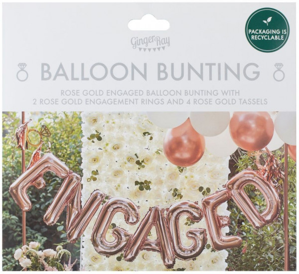 Roségoldene Verlobungs-Ballon-Girlanden 3