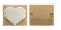 20 Herz Servietten Goldkante 14.5x12.5cm