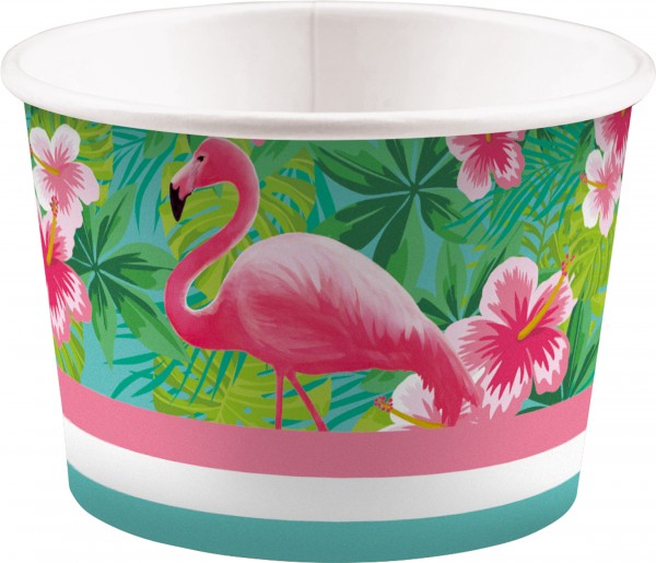 8 Eisbecher Flamingo Paradise 270ml