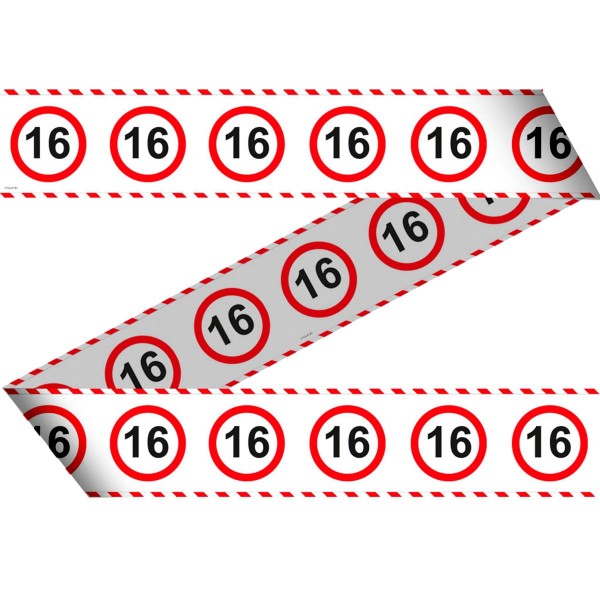 Verkehrsschild 16 Absperrband 15m
