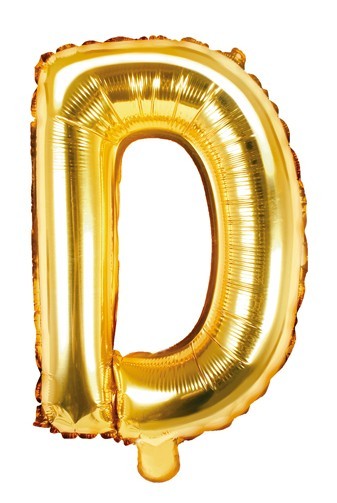 Folienballon D gold 35cm