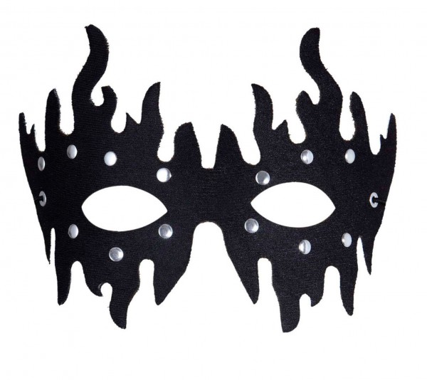 Schwarze Nietenmaske Flame