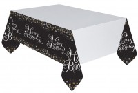 Golden Happy Birthday Tischdecke 2,59 x 1,37m