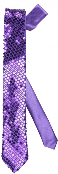 Glitzernde Paillettenkrawatte Lila