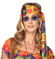 Förhandsgranskning: Hjärta hippie glasögon blå