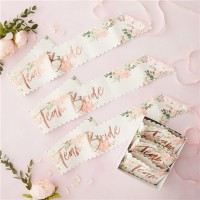 6 Rosy Bride Schärpen Team Braut