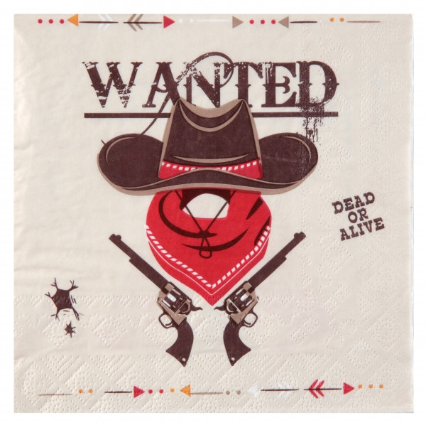 20 Wild West Servietten 33cm