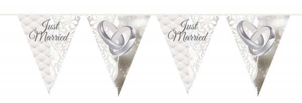 Wimpelkette Just Married 10m