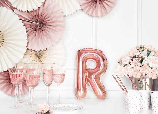 Folienballon R roségold 35cm 3
