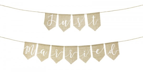 Just married Jute Girlande 1,85m x 23cm 2