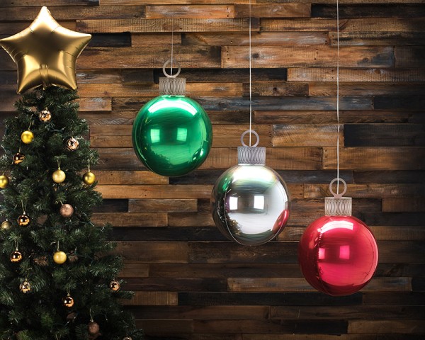 Weihnachtskugel Ballon rot 38 x 50cm 2