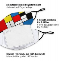 Vorschau: Mund Nasen Maske Mondrian