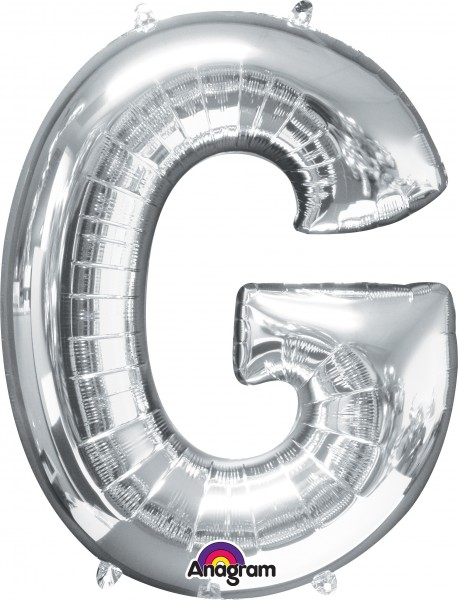 Folienballon Buchstabe G silber 81cm