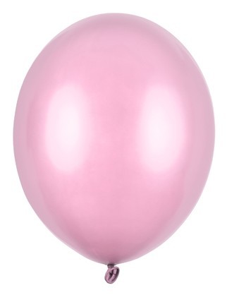 100 Partystar metallic Ballons hellrosa 12cm
