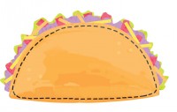 Smiling Taco Folienballon 48 x 83cm