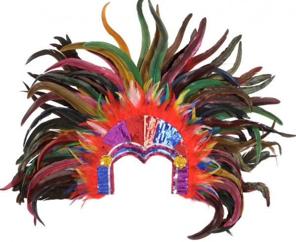 Auffäliger Federkopfschmuck Bunt