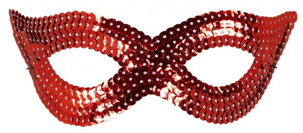 Rote Diva Pailletten Augenmaske