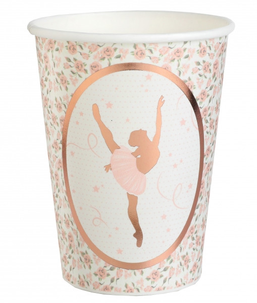 10 Ballerina Pappbecher Arabesque 270ml