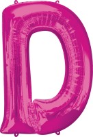 Folienballon Buchstabe D pink XL 83cm